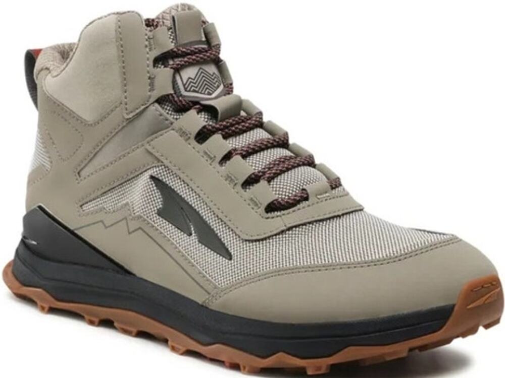 Altra Lone Peak Hikers Boots Trail Leather DuraTread AltraEGO Green Khaki 12